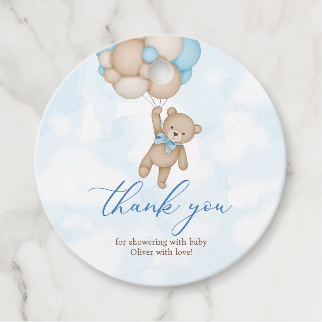 Étiquettes Cadeau On peut attendre le Merci de Baby shower (Devant)