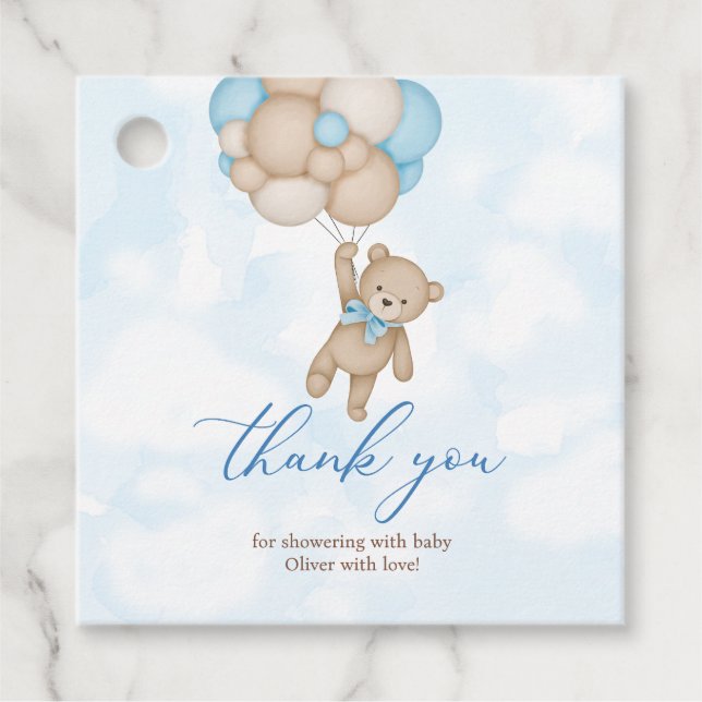 Étiquettes Cadeau On peut attendre le Merci de Baby shower (Devant)