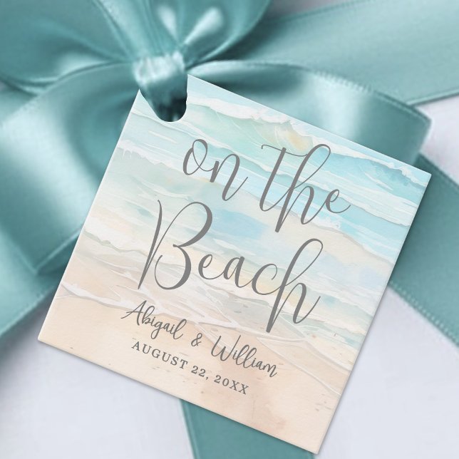 Étiquettes Cadeau On The Beach Wedding (On The Beach Wedding Favor Tags )