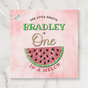 Étiquettes Cadeau One In A Melon 1er Anniversaire