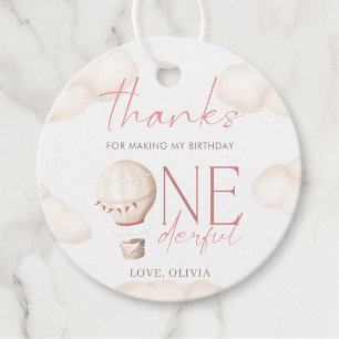 Étiquettes Cadeau ONEderful World 1st Birthday Party Favor Tags