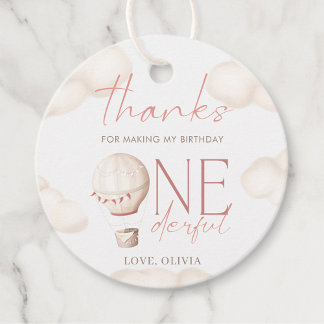 Étiquettes Cadeau ONEderful World 1st Birthday Party Favor Tags