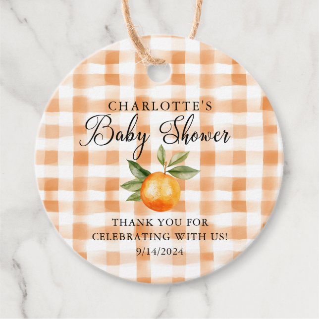 Étiquettes Cadeau Orange Blossom Bliss Little Cutie (Devant)