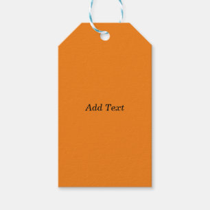 Étiquettes-cadeau Orange Créez Votre Propre Ajoutez Texte Personnali