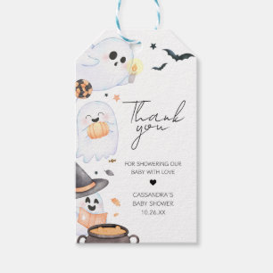 Étiquettes-cadeau Orange Little Boo Halloween Baby shower Favoriser 