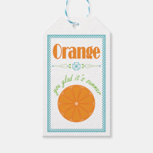 Étiquettes-cadeau Orange You Glad C'est la fin d'été de l'année scol