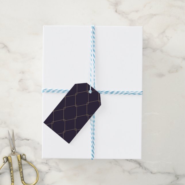Étiquettes-cadeau Ornements de luxe 49 (Avec de laficelle)