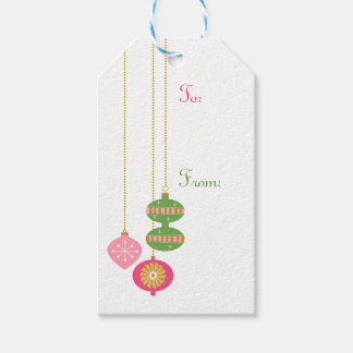 Étiquettes-cadeau Ornements De Style Rétro - Rose
