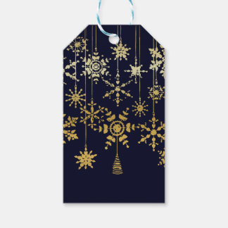 Étiquettes-cadeau Ornements en flocon de neige