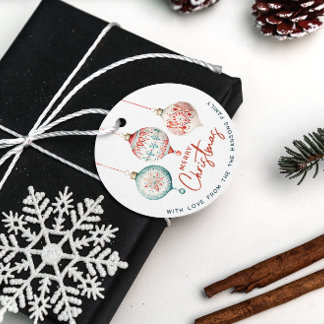 Étiquettes Cadeau Ornements modernes de style nordique Joyeux Noël