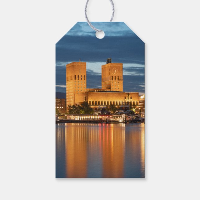 Étiquettes-cadeau Oslo City Hall Norvège (Devant)