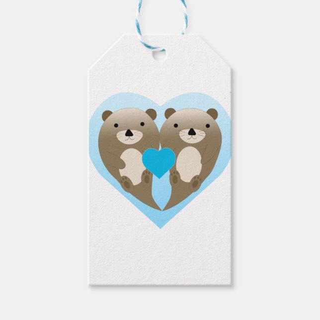Étiquettes-cadeau Otter Love (Devant)