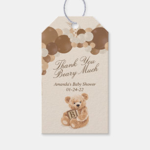 Étiquettes-cadeau Ours en peluche Pampas
