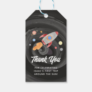 Étiquettes-cadeau Outer Space Rocket Boy's Birthday Party Favor