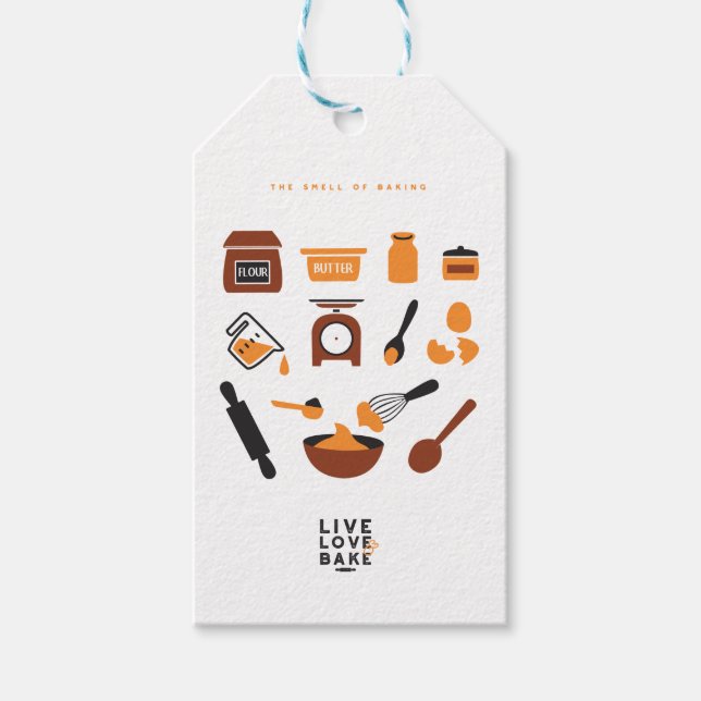 Étiquettes-cadeau Outils de cuisson doux (Devant)