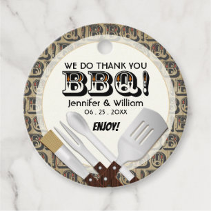 Étiquettes Cadeau Outils de grill modernes pour barbecue Merci