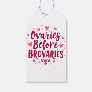 Étiquettes-cadeau Ovaires avant les frères Mon corps mon choix utéru