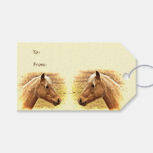 Étiquettes-cadeau Pack animal cheval Brown de cadeaux Tags