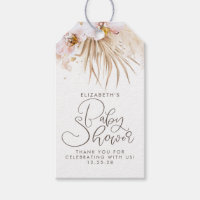Pampas Grass Floral Boho Baby shower Merci Fav