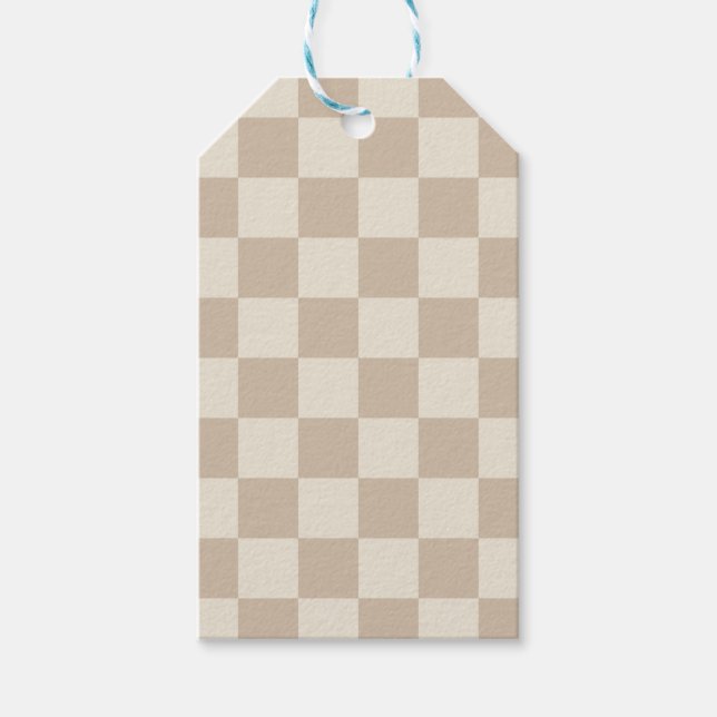 Étiquettes-cadeau Panneau de contrôle Brown et beige (Devant)