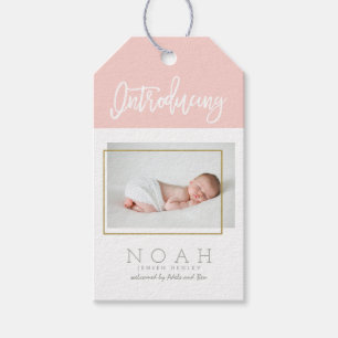 ÉTIQUETTES-CADEAU PANNEAUX DE COULEUR FAIRE-PART DE NAISSANCE