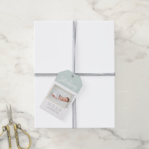 ÉTIQUETTES-CADEAU PANNEAUX DE COULEUR FAIRE-PART DE NAISSANCE