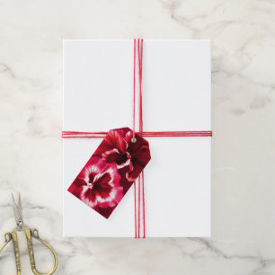Étiquettes-cadeau Pansy fine art peinture rouge tag cadeau