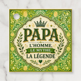 Étiquettes Cadeau Papa, L'Homme, Le Mythe, La Légende