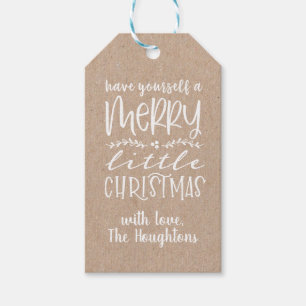 Étiquettes-cadeau Papier Kraft Joyeux Noël Tags cadeaux