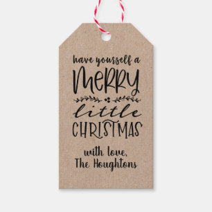 Étiquettes-cadeau Papier Kraft Joyeux Noël Tags cadeaux