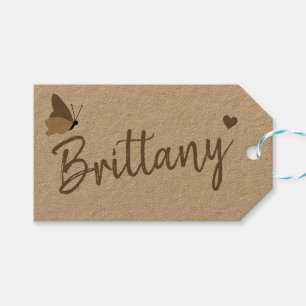 Étiquettes-cadeau Papier Kraft signature cadeau simple fait main