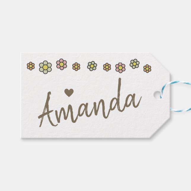 Étiquettes-cadeau Papier Kraft signature cadeau simple fait main (Devant (Horizontal))