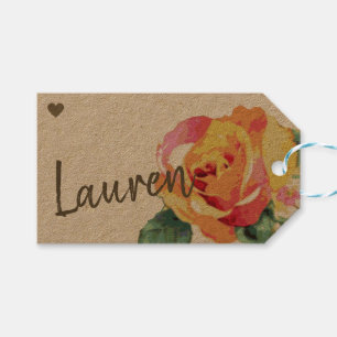 Étiquettes-cadeau Papier Kraft signature cadeau simple fait main