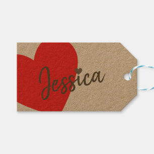 Étiquettes-cadeau Papier Kraft signature cadeau simple fait main