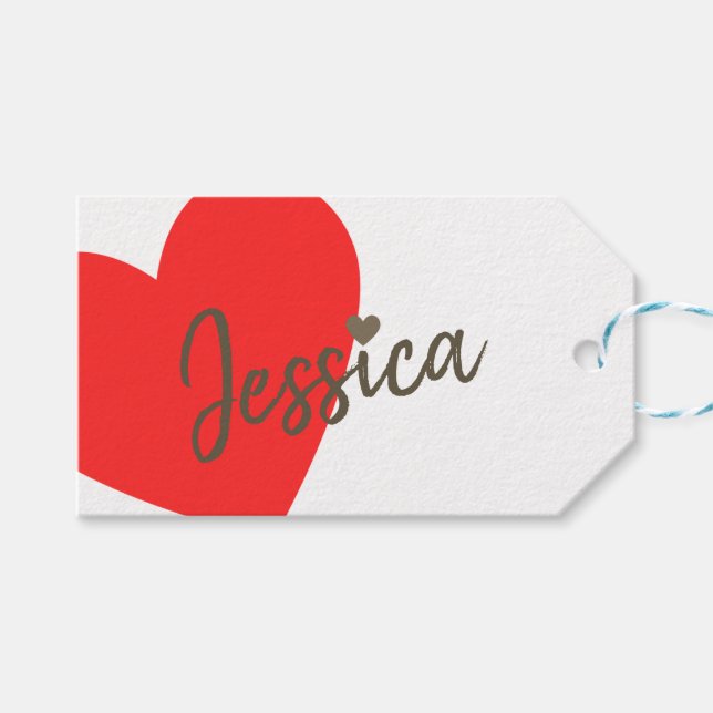 Étiquettes-cadeau Papier Kraft signature cadeau simple fait main (Devant (Horizontal))