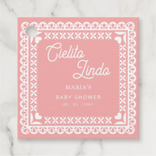 Étiquettes Cadeau Papier mexicain Picado Cielito Lindo Baby shower