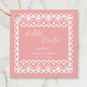 Étiquettes Cadeau Papier mexicain Picado Cielito Lindo Baby shower