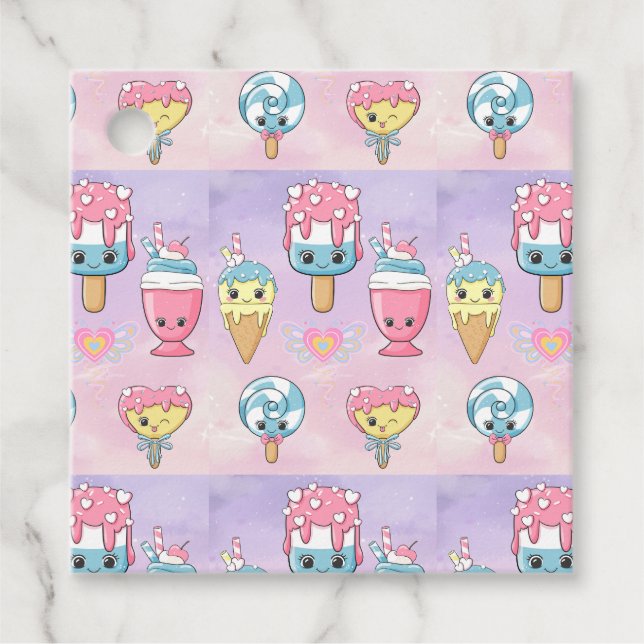 Étiquettes Cadeau Papier Napkin (Devant)