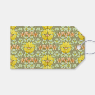 Étiquettes-cadeau Papillon Floral Botanique Coloré