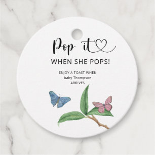 Étiquettes Cadeau Papillon - Pop-it quand elle popote baby shower