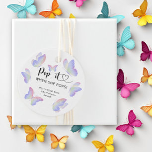 Étiquettes Cadeau Papillon - Pop-it quand elle popote baby shower