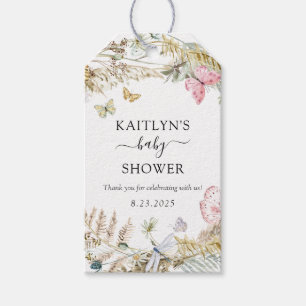 Étiquettes-cadeau Papillon sur le Baby shower Boho Chemin