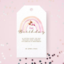Papillons arc-en-ciel Anniversaire Pastel Merci ro