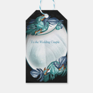 Étiquettes-cadeau Papillons du Paradis/Tropical Turquoise Splash