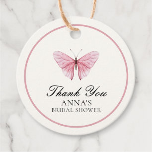 Étiquettes Cadeau Papillons Fleurs Remerciements pour Baby Shower de