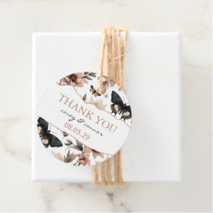 Étiquettes Cadeau Papillons floraux doux