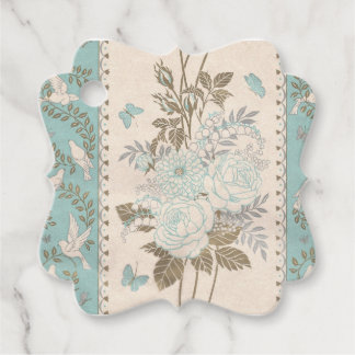 Étiquettes Cadeau Papillons floraux mariages Doves Tags cadeaux