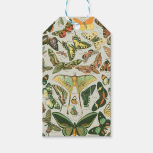 Étiquettes-cadeau Papillons Vintages papillons d'antiquités Art