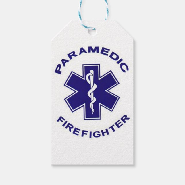 Étiquettes-cadeau Paramedic du pompier (Devant)