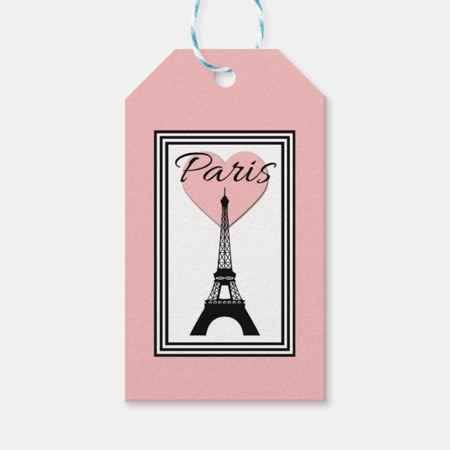 Étiquettes-cadeau Paris (Devant)